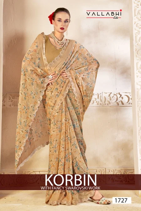 Korbin By Vallabhi Georgette Printed Daily Wear Saree Wholesalers In Surat
